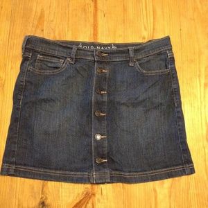 High-Waisted Button Down Jean Skirt